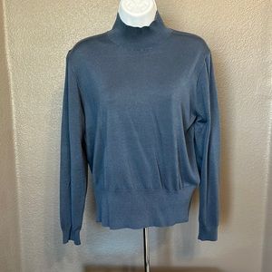 JCrew blue turtleneck sweater
